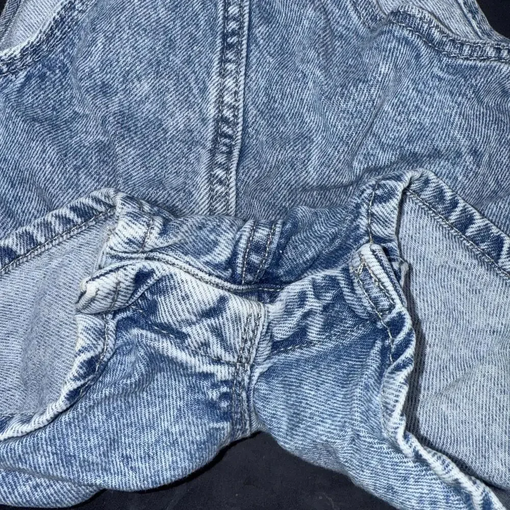 Baby Gap Vintage Wash Denim Ruffled Shortalls Short‎ Overalls Farm Toddler Girl